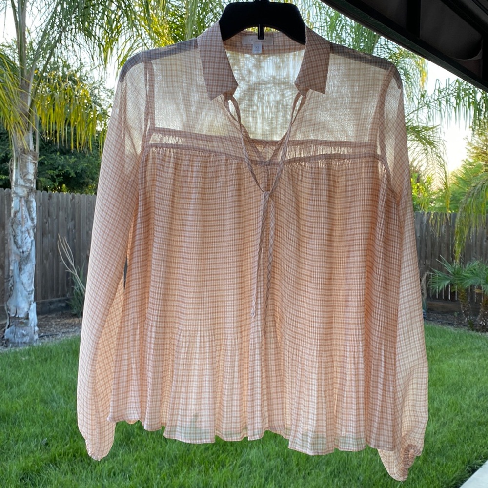 Lauren Conrad top, sheer, long sleeved size XS